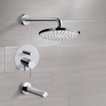 Remer TSF52 Tub and Shower Faucet Set with Rain Shower Head
